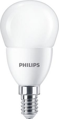 LED izzó, E14, kis gömb, P48, 7W, 806lm, 6500K, PHILIPS "CorePro"