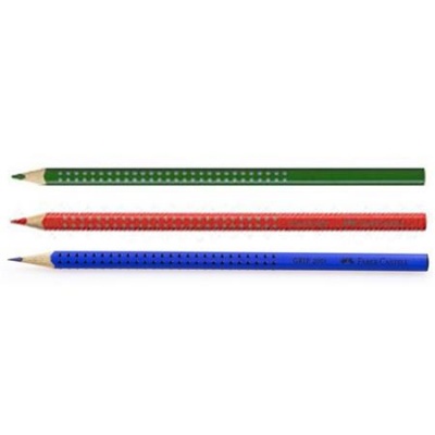 Színes ceruza készlet, háromszögletű, FABER-CASTELL "Grip 2001", 3 különböző szín