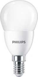 LED izzó, E14, kis gömb, P48, 7W, 806lm, 6500K, PHILIPS "CorePro"