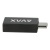 Adapter, USB-A anya/USB-C apa, AVAX "AD602 Connect+", fekete