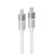 Töltőkábel, USB-A - lightning (Apple), 27W, 1 m, AVAX "CB314 Glowy", fehér