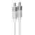 Töltőkábel, USB-C - USB-C, 60W, 1 m, AVAX "CB316 Glowy", fehér